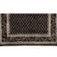 Tapis noir / ivoire en laine noué à la main de conception unique 3 pi x 5 pi