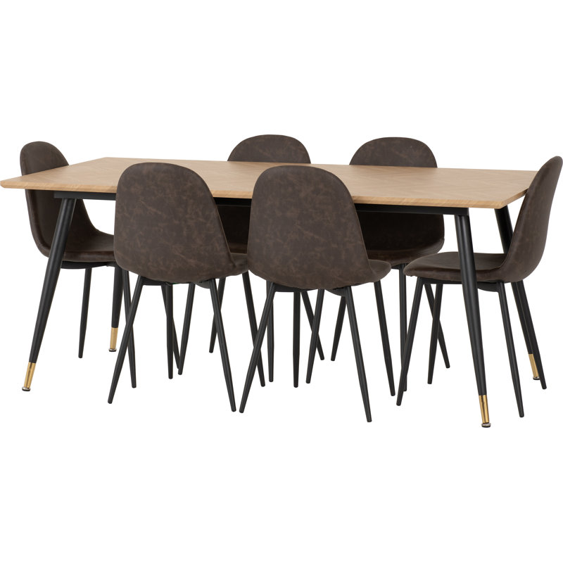 Addiemae 6 - Person Dining Set, Brown