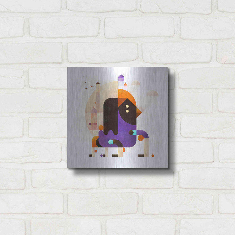 Orren Ellis «Waiting for Tom Demain» par Antony Squizzato, art mural en métal, H 12 po x l 12 po