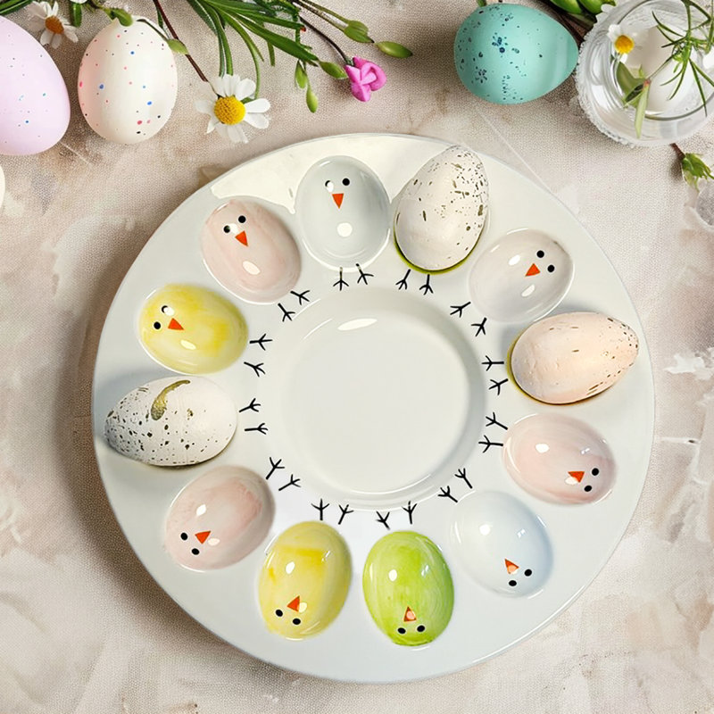 Ceramic Plate For Eggs