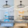 Jucel 24" Modern Smart Reversible Ceiling Fan with Light and APP Control, 6-Speed Dimmable LED Fan Lights