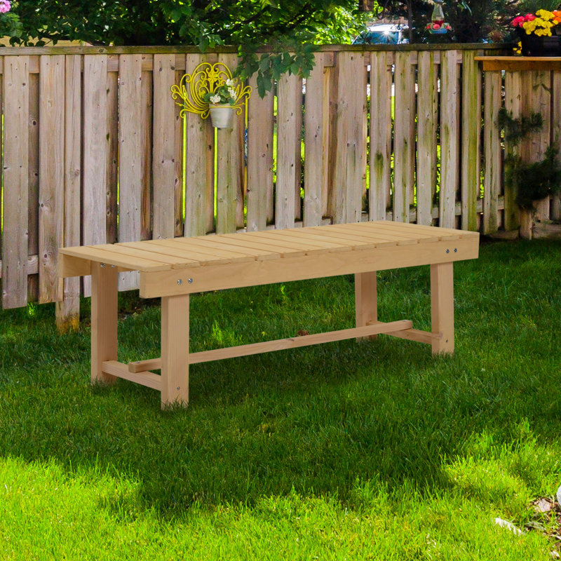 Solid Wood Fir Outdoor Bench