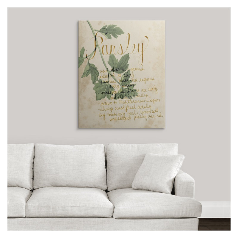 «Herb Study V» Grace Popp, reproduction d'art, H 30 po x l 24 po x P 1,5 po, Toile