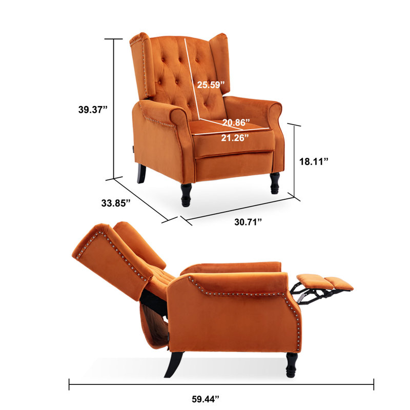 Druv Recliner, Caramel Flannelette