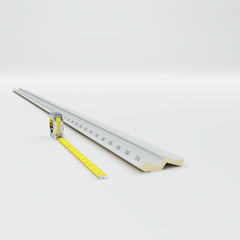 White Urethane Dentil Crown Moulding 94.5" Length