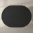 X43" farmhouse expandable oval dining table: black trestle x-shaped base, removable leaf for flexible seating