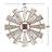 Metal Distressed Galvanized Windmill Silver Wall Decor with Rust Frame-209702643