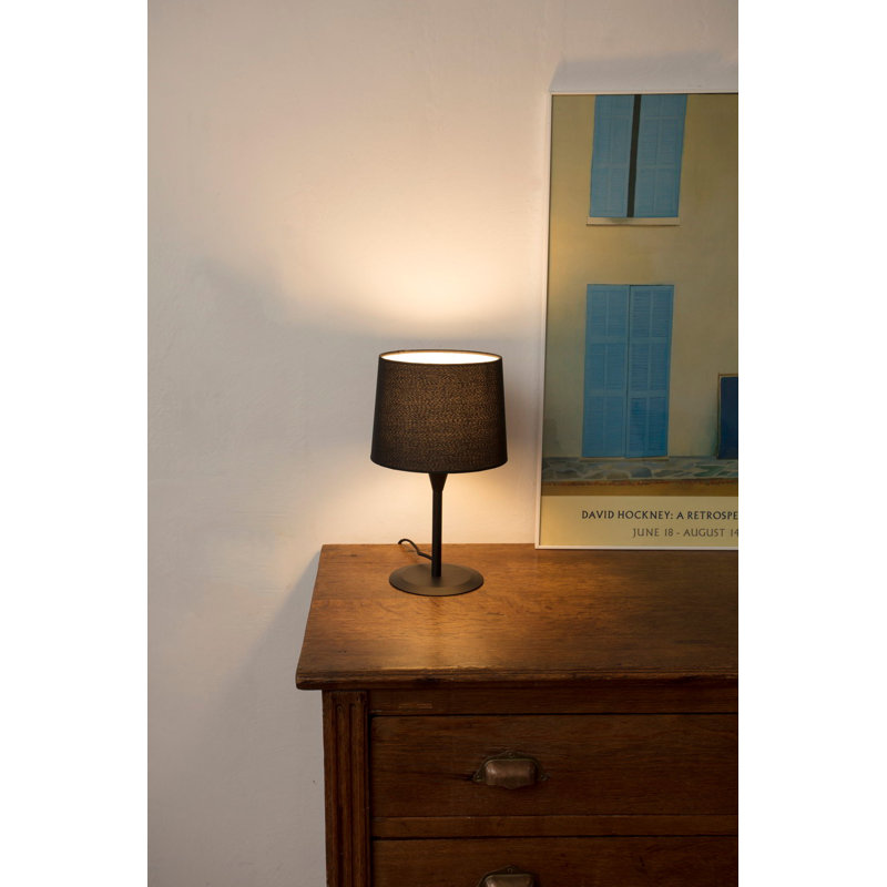Conga Table Lamp, 17.5" H x 8.5" W x 8.5" D, Black, White