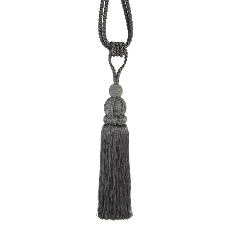 Lowellville Fabric 10cm Curtain Tieback, Steel