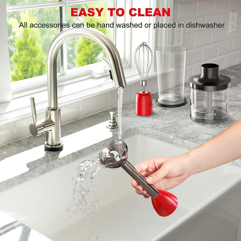 Galanz 2 Speed Hand Immersion Blender, Red