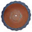 Jardinière en céramique cannelée 12 po (30,48 cm) - Bleu foncé patiné - Ensemble de 2-922967612-922967613