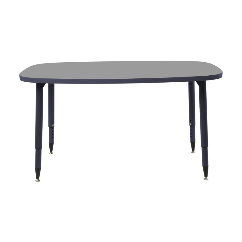Table d'activité rectangulaire thermofusionnée avec pieds fuselés réglables 31 x 50 Adapte, Mer du nord, Marine