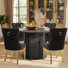 Ensemble de salle à manger 5 pièces pour 4 personnes Modern Glam