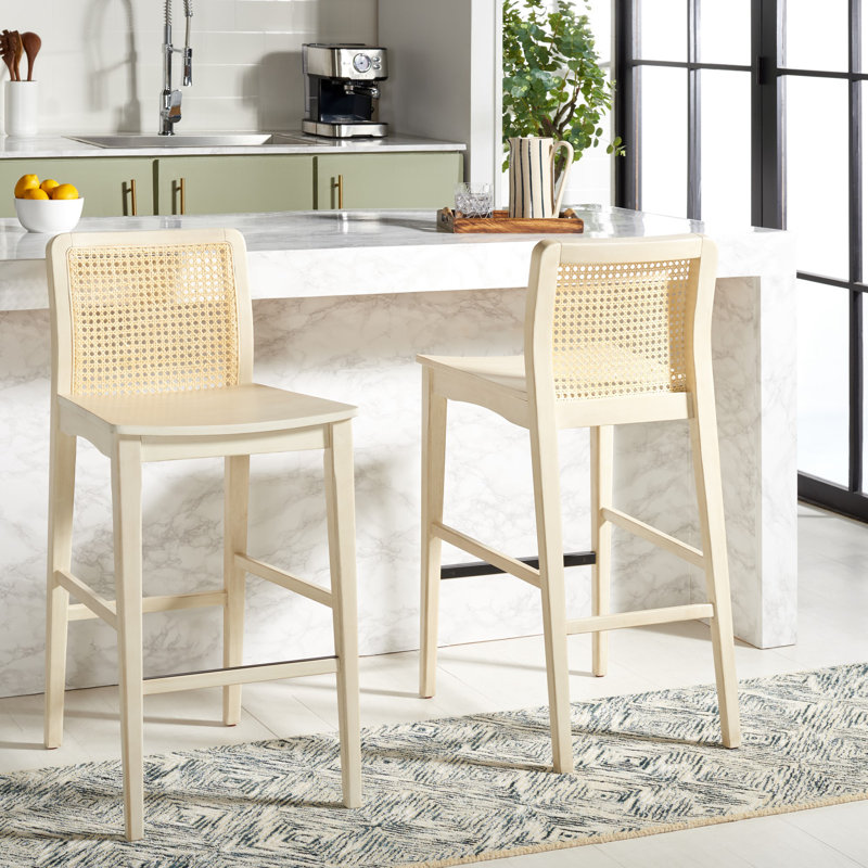 Counter Stool, White, Bar Stool (28.9" Seat Height)