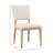 Dian Cotton Blend Side Chair in White/Natural