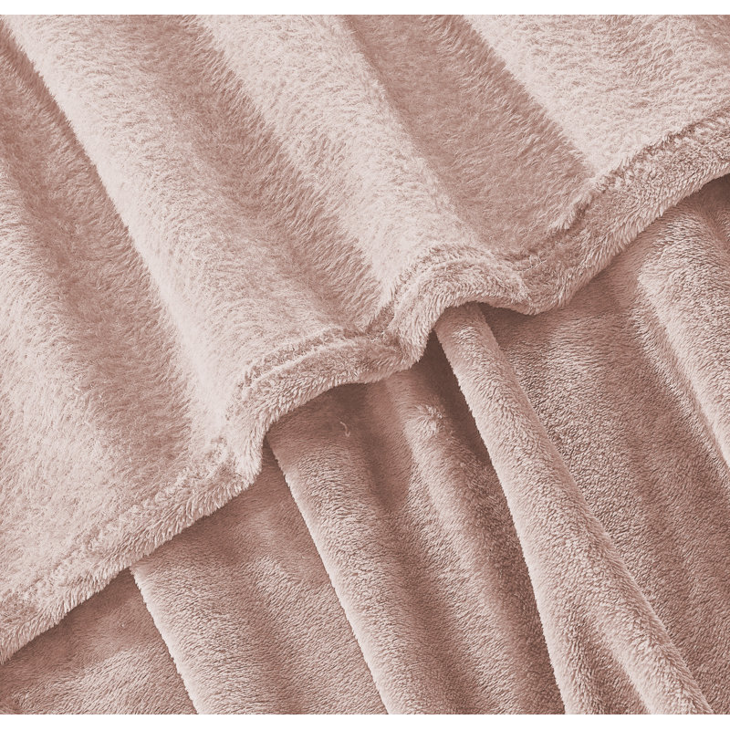 Plain Weave / Muslin Throw Blanket, Apricot, Twin