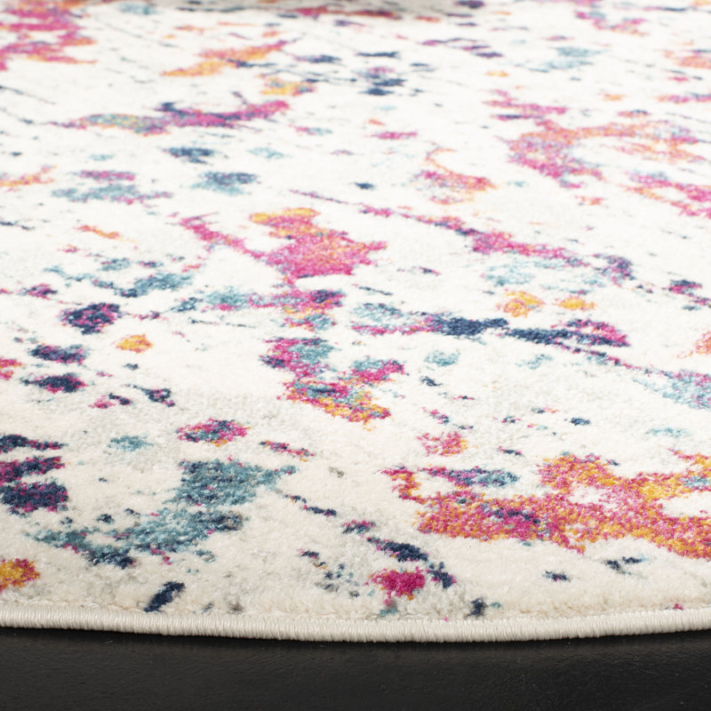 Faustina Performance Abstract Rug, Square 6'7"