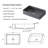 Cpingao 20" Rectangle Quartz Stone Vanity Bathroom Sink, Above Counter Bathroom Sink, Vessel Sink, Matte Gray