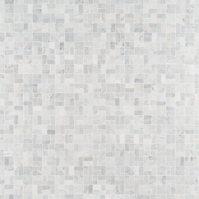 Nature Antique Lava Black Pebble Mosaic Tile, Carrara