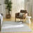 Ebern Designs Delfina Ivory Blue Modern Indoor Rug-1721077326