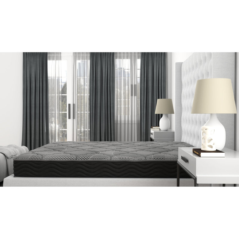 Matelas simple ferme de 8 po avec ressorts ensachés et couche de confort C - Fournit un système de ressorts confortable