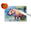Hippopotamus Glass Cutting Board Large