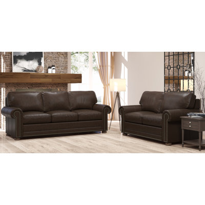 Sopheak 2 - Piece Genuine Leather Living Room Set