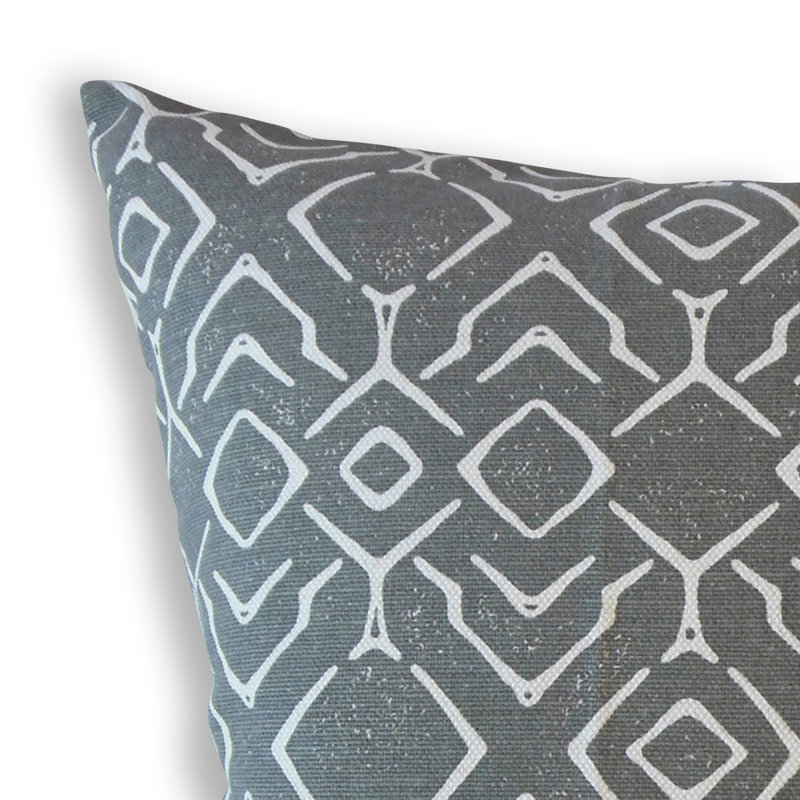Coussin Maame, 12 po x 18 po, Gris foncé, Coussin lombaire