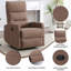 Fauteuil inclinable manuel avec chaise berçante et pivotante en tissu pour le salon-1362703408