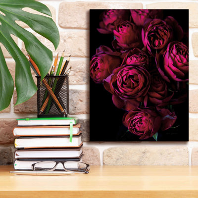 Chou rose sur toile par Elise Catterall