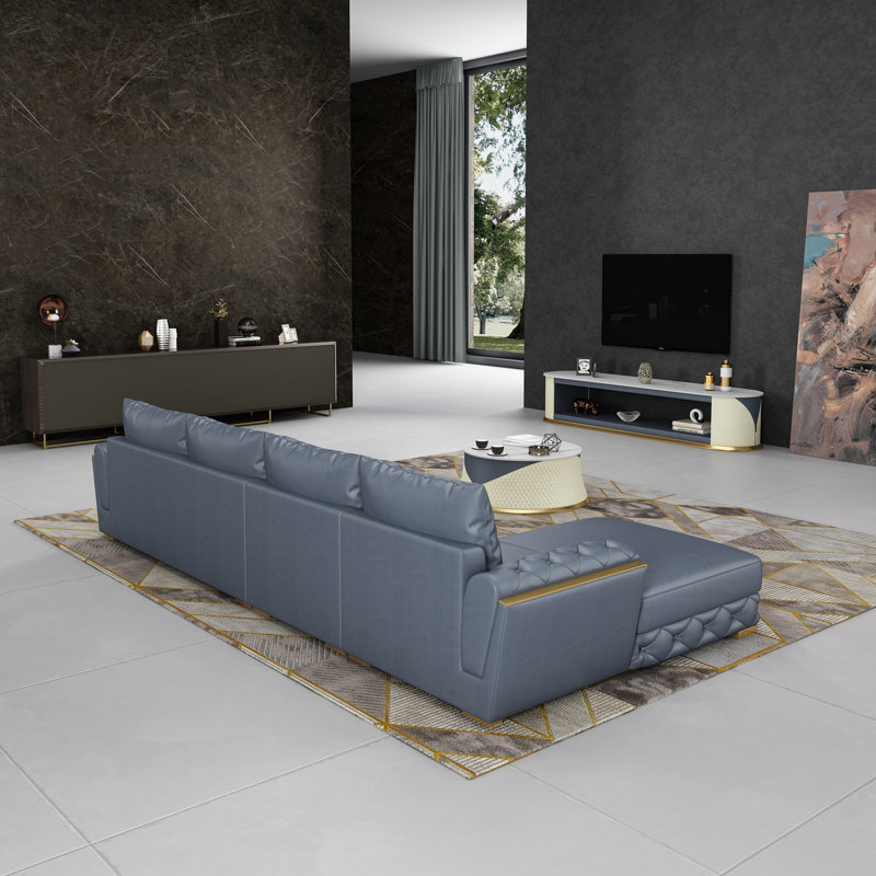 Castello Collection Sectional, Left Hand Facing, Gray