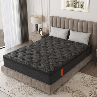 Medium Hybrid Mattress with Gel Memory Foam Individual Pocket Springs and Bed-in-a-Box Mattress by Alwyn Home