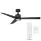 54" Lotus 3 - Blade Outdoor Smart Ceiling Fan with Remote Control and LED Light Kit Included, Works With Alexa and iOS or Android App