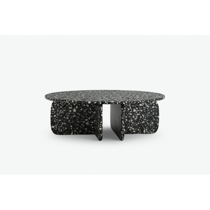 Catus Outdoor Round Coffee Table, White/Black