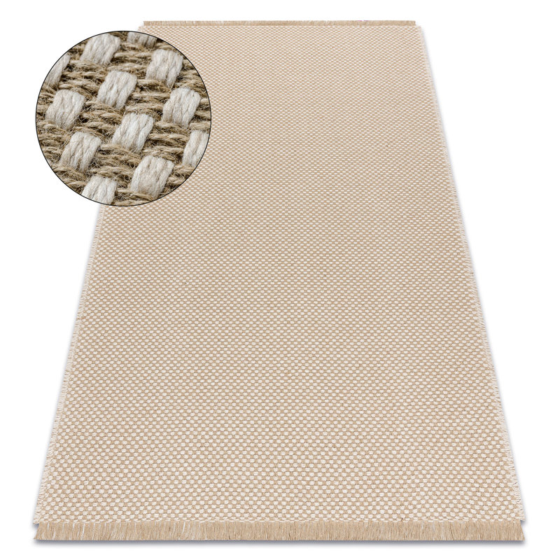 Penwortham Jute / Sisal Flatweave Area Rug, Rectangular 60 x 100cm