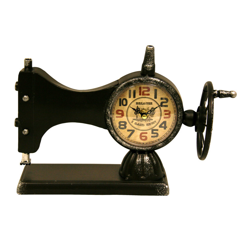 Analog Metal Mechanical Tabletop Clock in