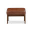 Repose-pieds Cue en cuir brun clair noyer foncé-2130465251