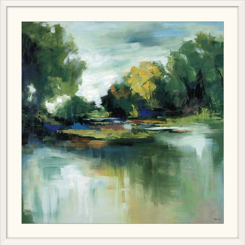 Fresh Escape " Fresh Escape I " by Sydney Edmunds, White Frame, 32" H x 32" W x 1" D