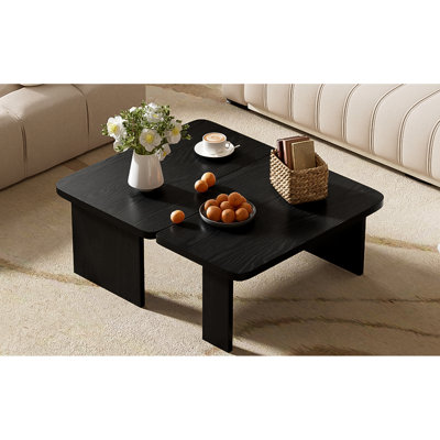 Coffee Table For Living Room, Rectangular Splicing, Construction, 25Lb Capacity, Simple Assembly Required Minimalist Room Table, Splicing Style, ,