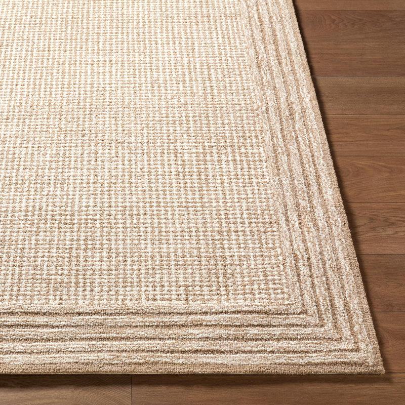 Tapis d'intérieur fait à la main Fegley, Rectangulaire 8 pi x 10 pi