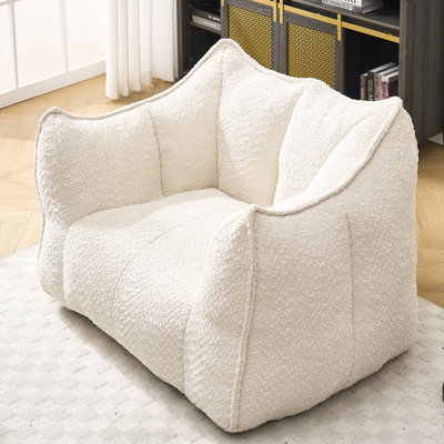 Fauteuil à billes en chenille pour adultes - Mousse résiliente, salon confortable, chambre à coucher, lecture, jeux vidéo, télévision pour adultes avec visionneuse