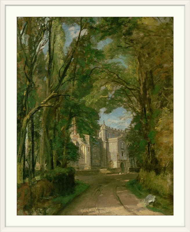 «East Bergholt Church» par John Constable, reproduction d'art, H 30 po x l 24 po x P 1,5 po, Toile