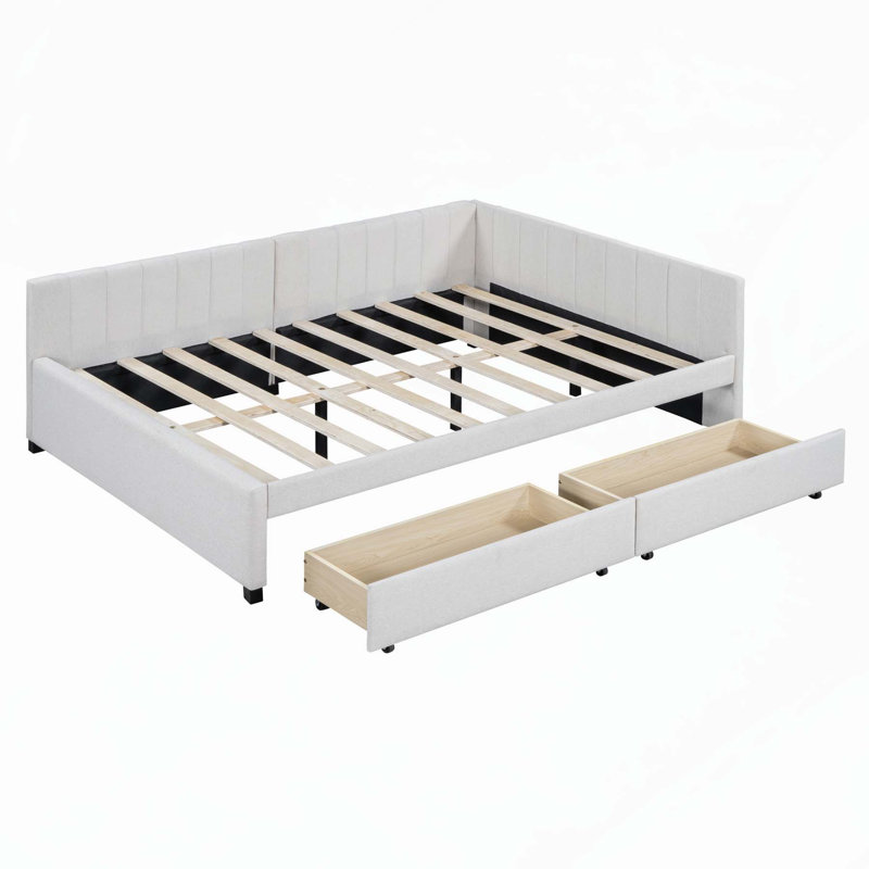 Lit de jour rembourré polyvalent avec rangement et fabrication robuste pour la maison