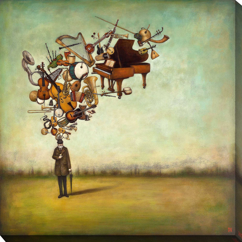 Thanks for the Melody par Duy Huynh - Peinture, Toile tendue, H 18 po x l 18 po x P 1 po