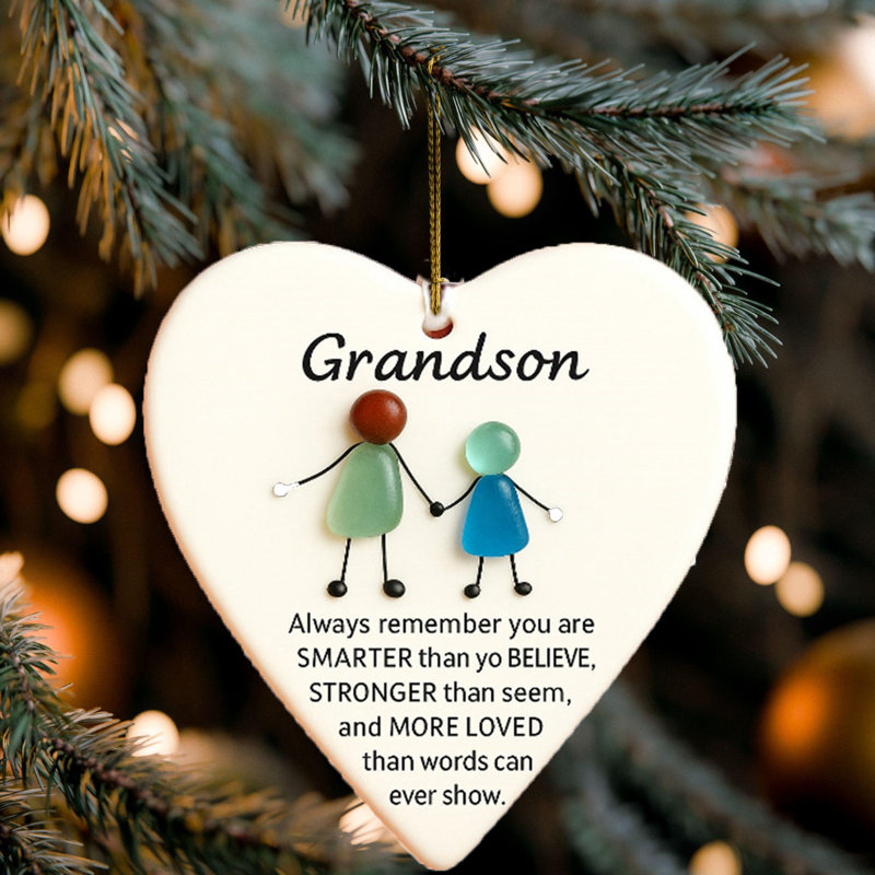 Heart-Shaped Sea Glass Ornament