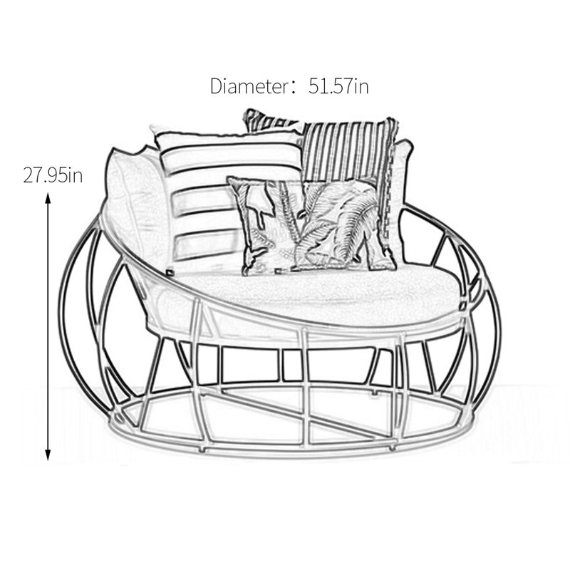 Aluminum Alloy Patio Lounge Chair Aluminum Outdoor Armless Lounge Chair, Black, Gray