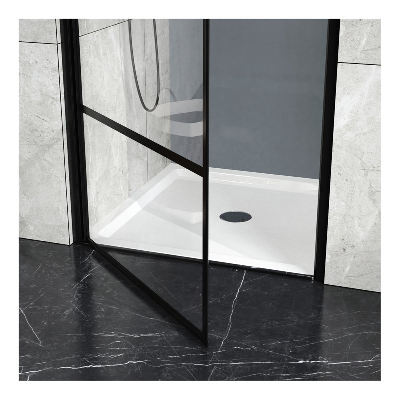 Base de douche 36 po x 36 po Goodyo, drain centré et seuil simple Goodyo
