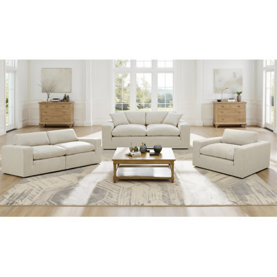Asher 3 Piece Upholstered Living Room Set