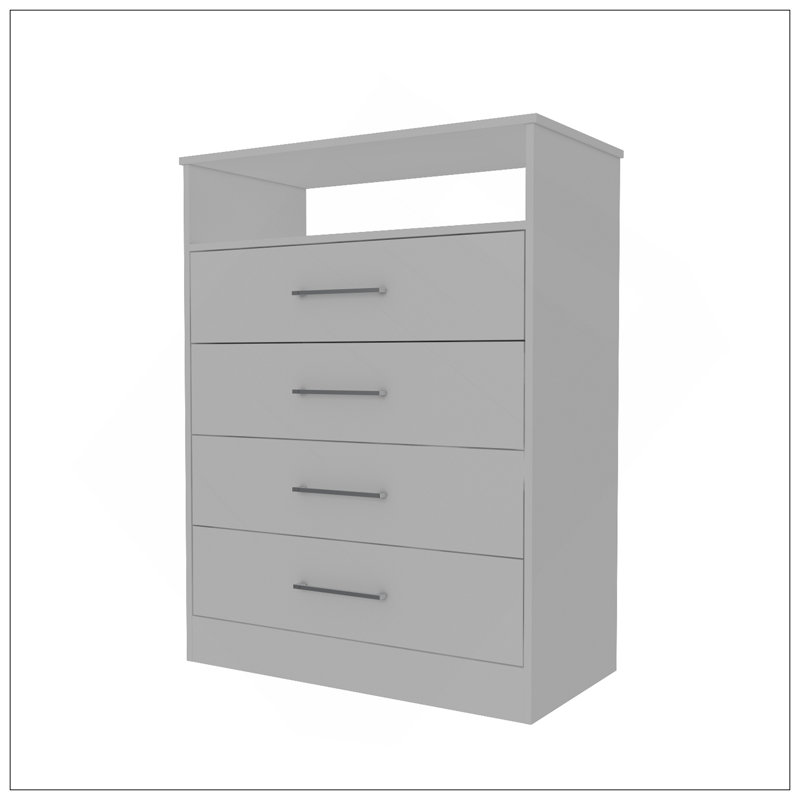 Commode Atlanta, chambre à coucher, blanc, Blanc