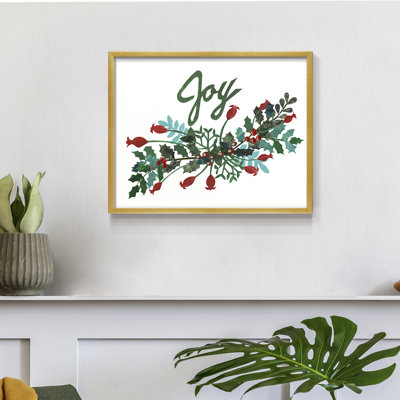 Cut Wreath Christmas I -Framed Print - Restickable